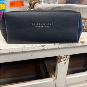 NWOT Black Makeup Bag W/ brush set